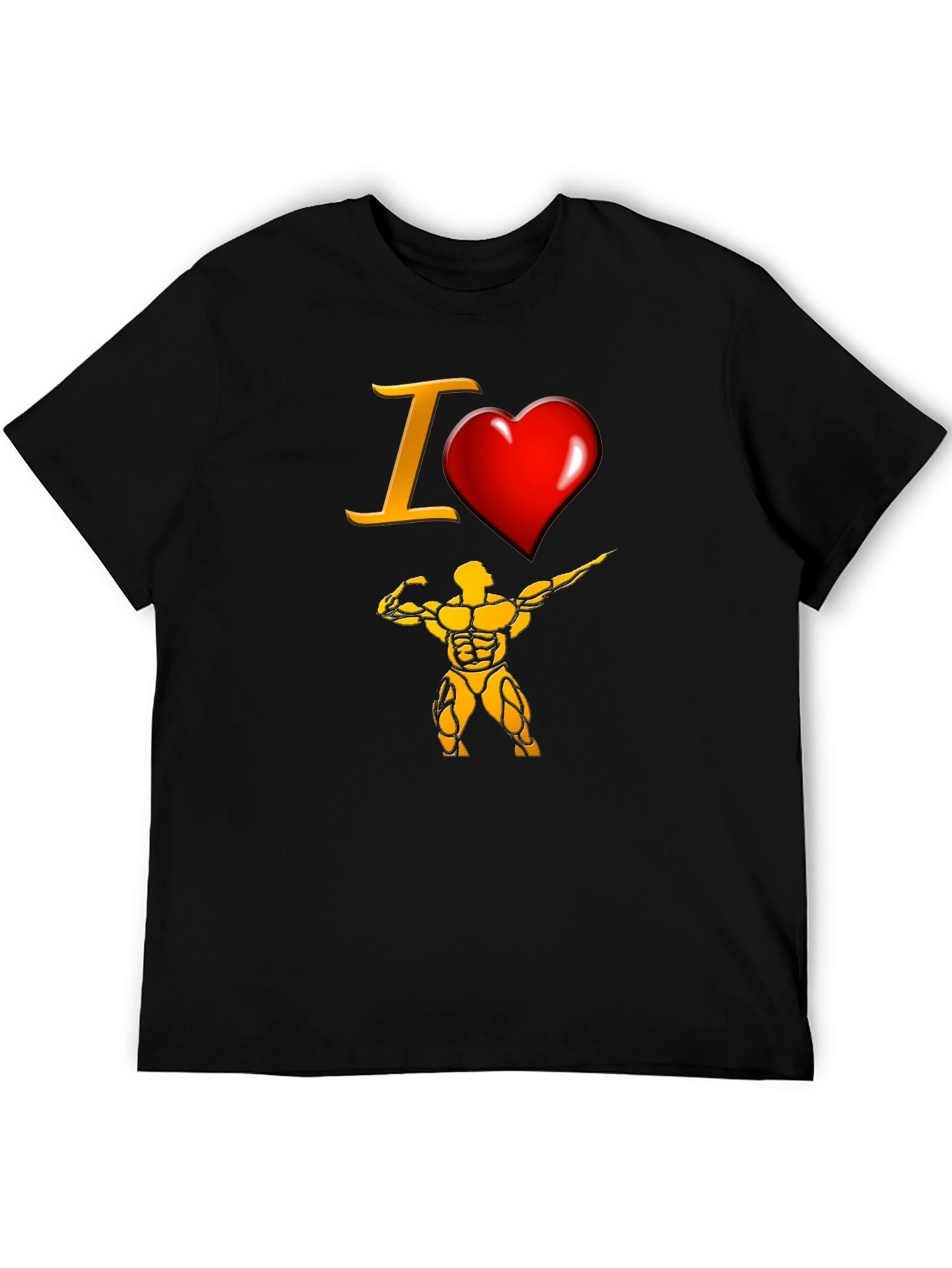 I Heart Bodybuilding Black T-Shirt