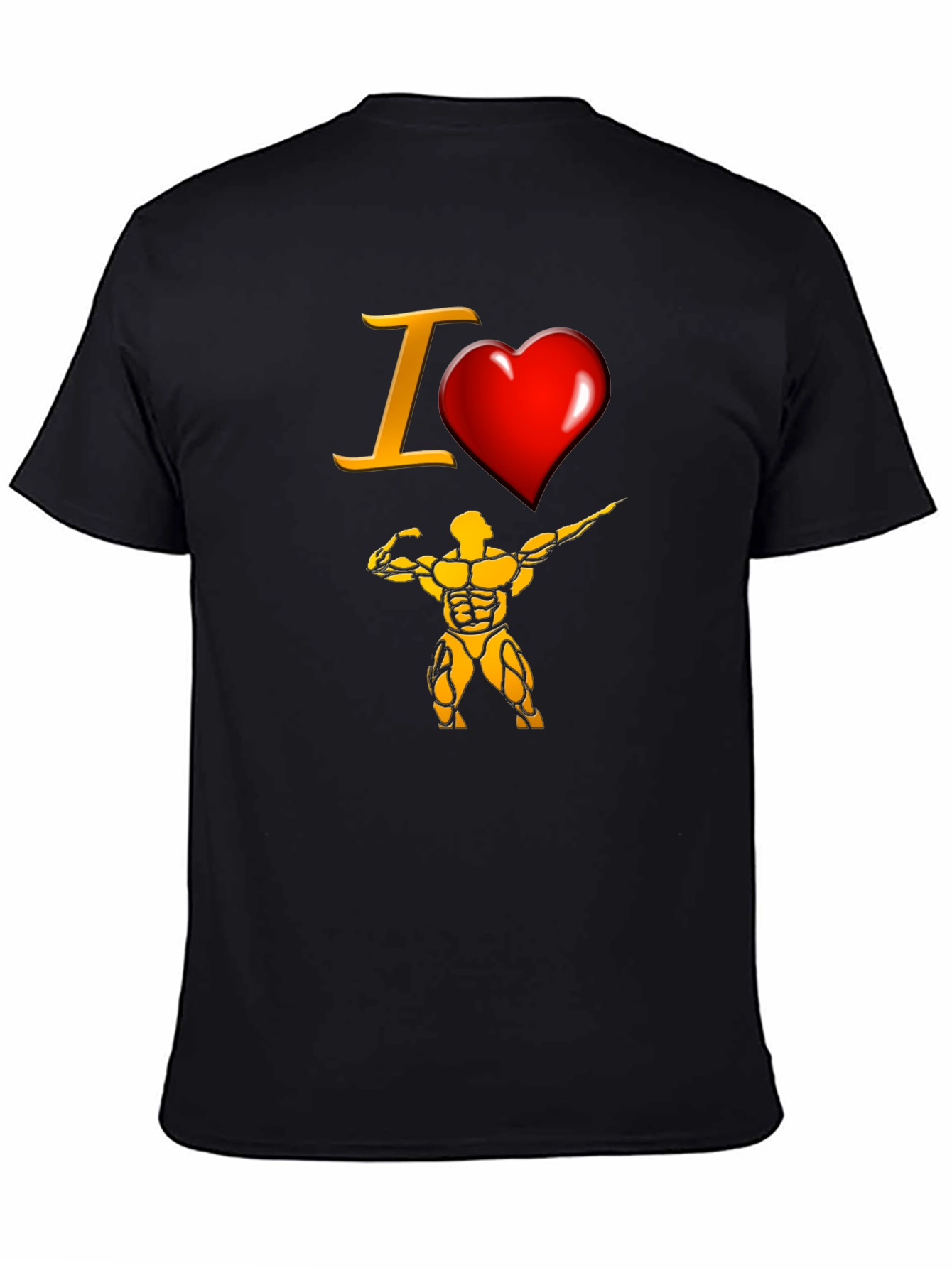 I Heart Bodybuilding Black T-Shirt