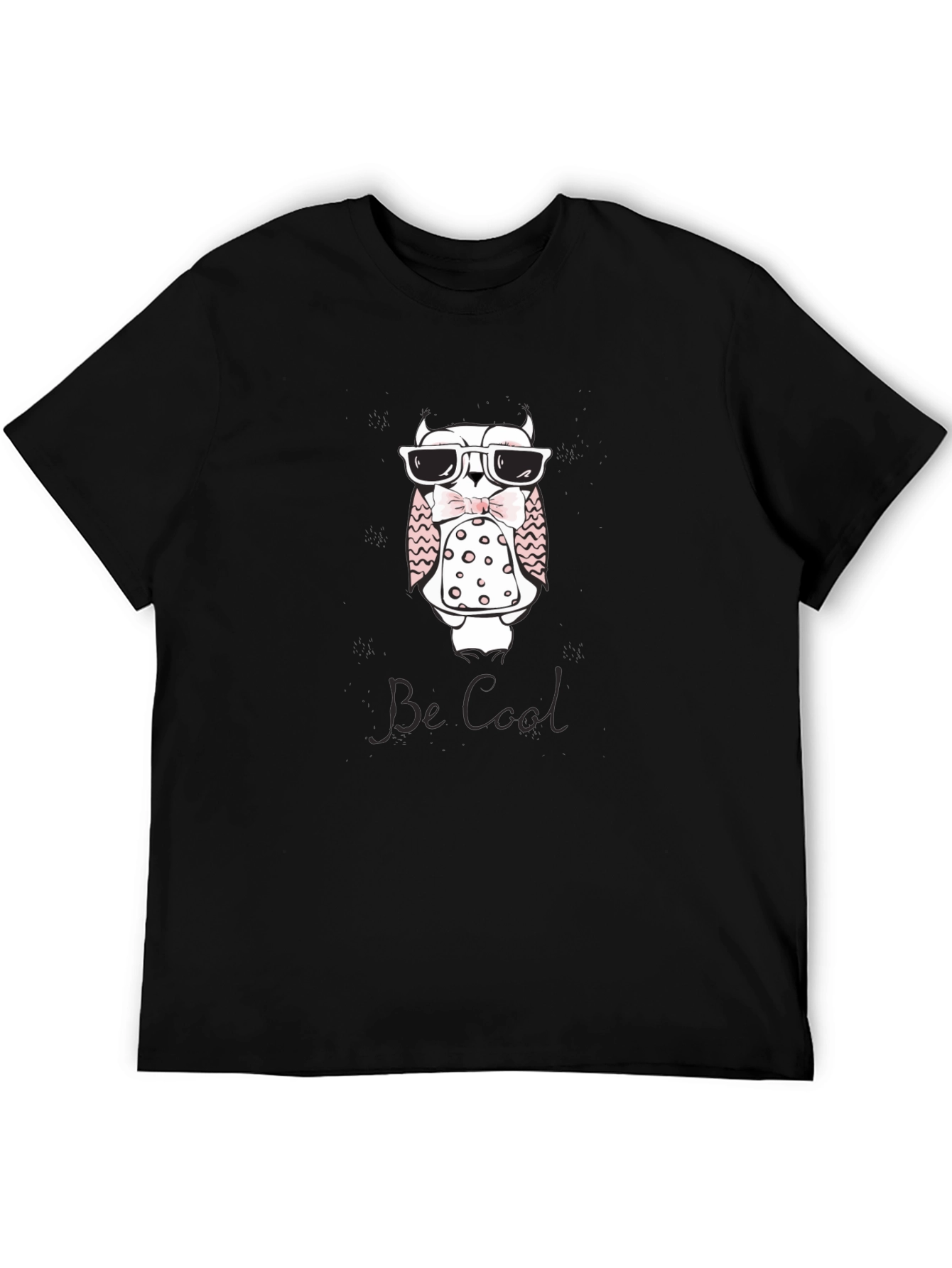 Cool Owl Graphic T-Shirt - Black