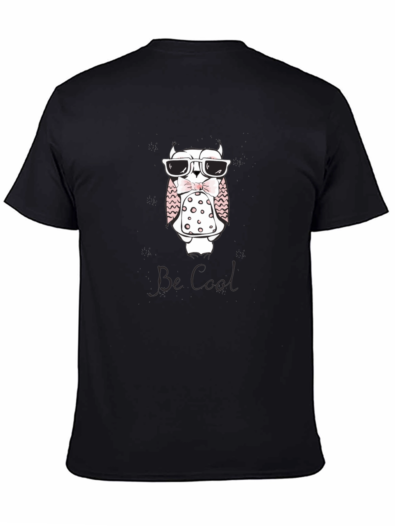 Cool Owl Graphic T-Shirt - Black