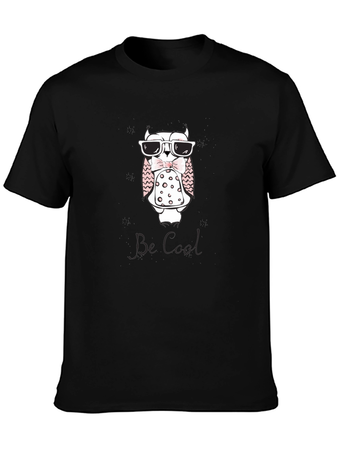 Cool Owl Graphic T-Shirt - Black