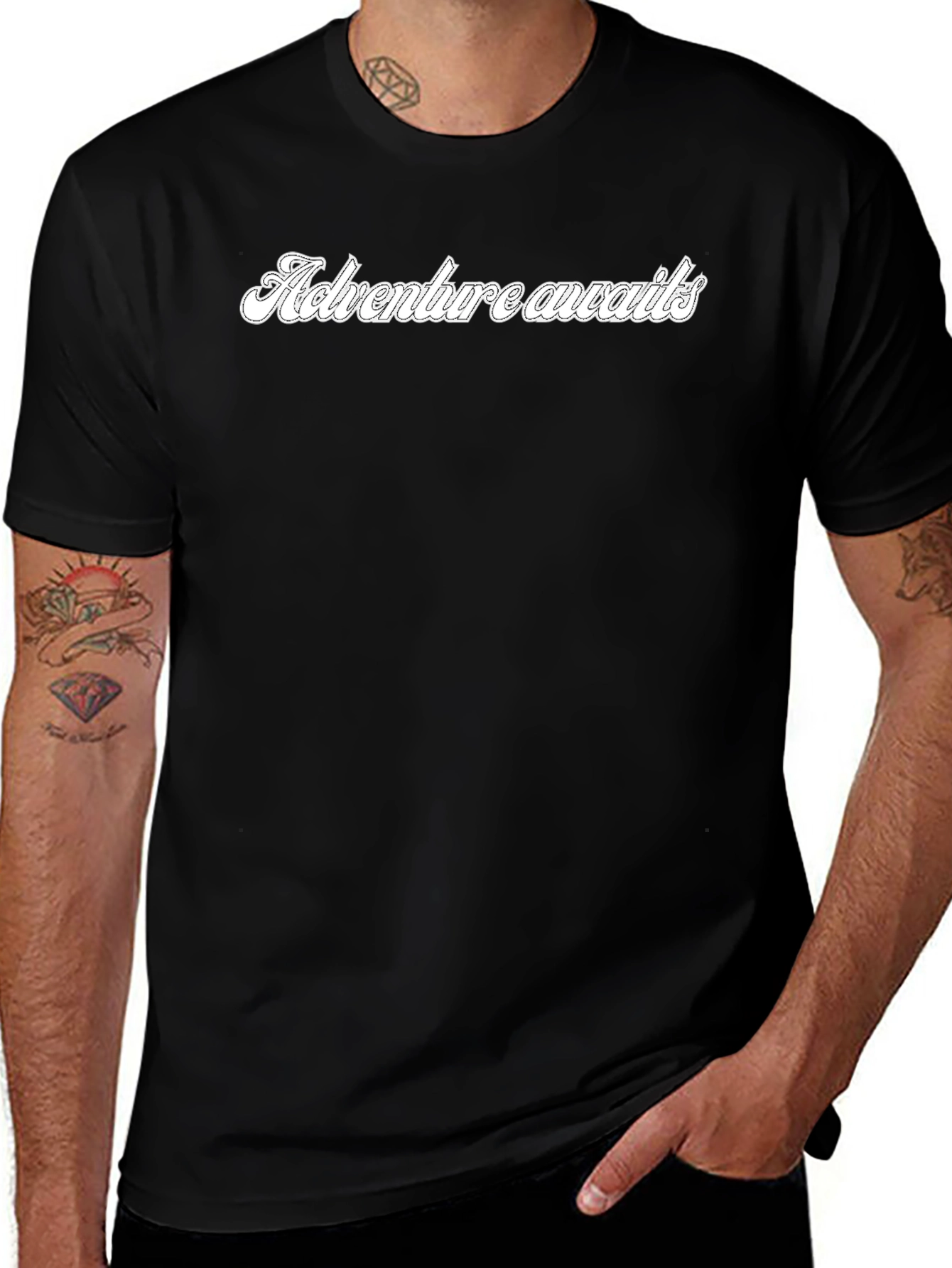 Adventure Awaits Black T-Shirt