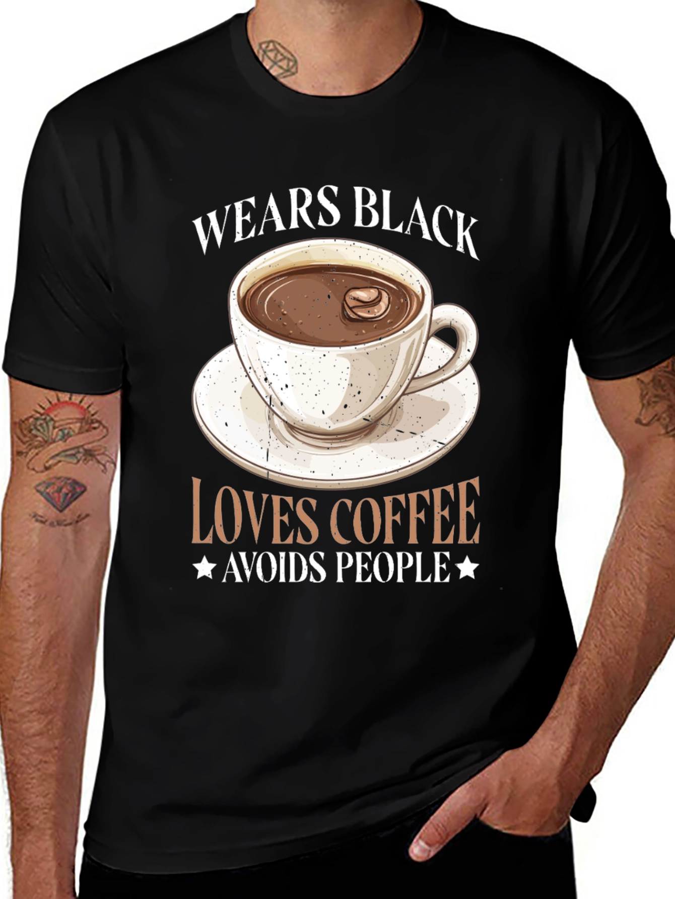 Coffee Lover Black Graphic Tee