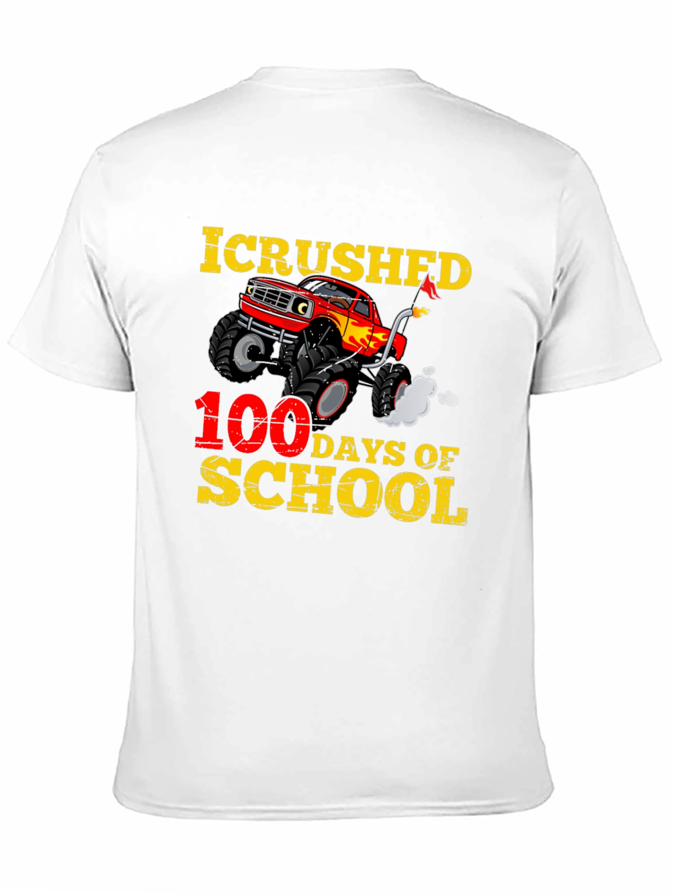 I Crushed 100 Days of School Monster Truck T-Shirt