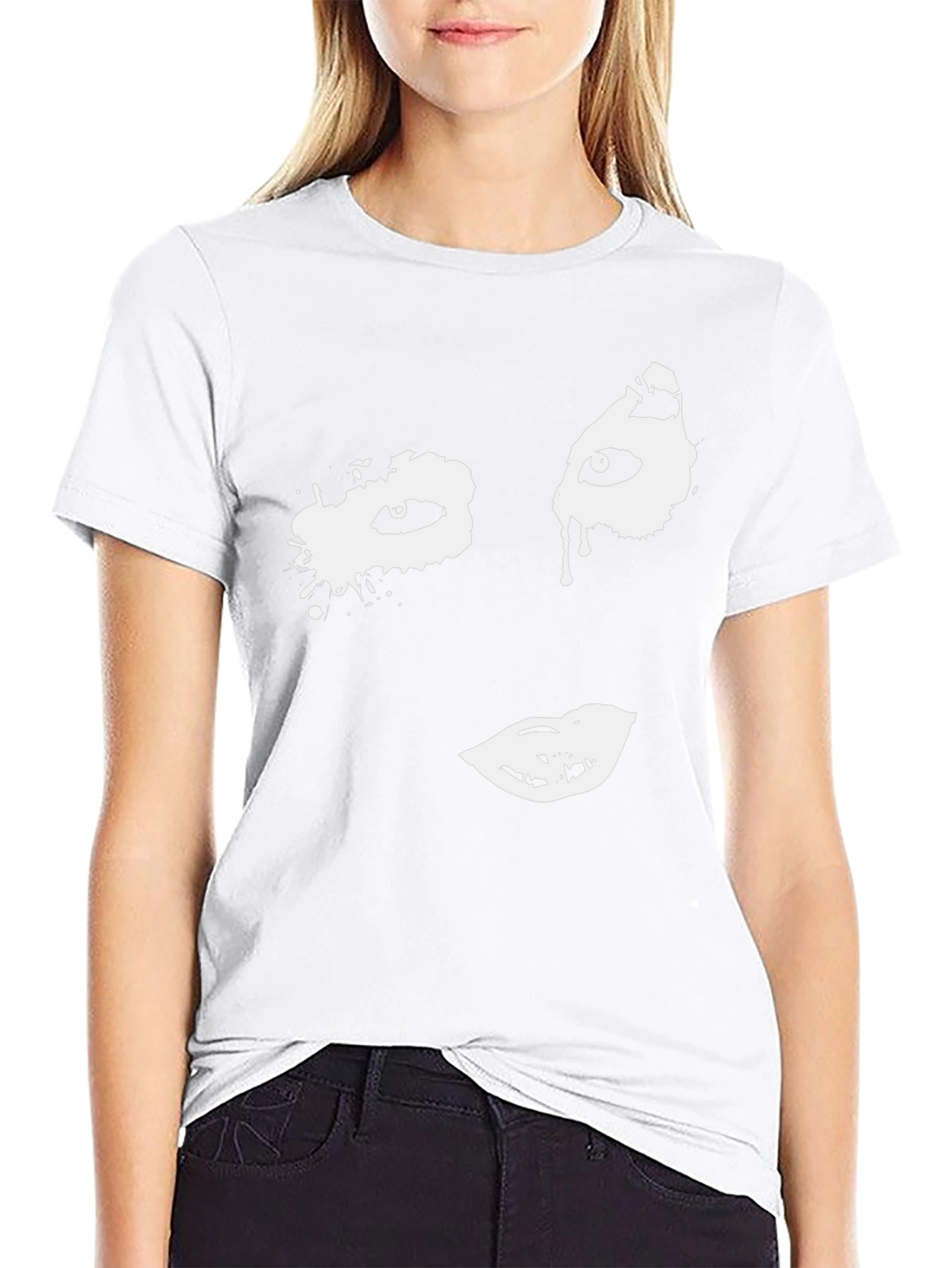 Abstract Face Graphic T-Shirt