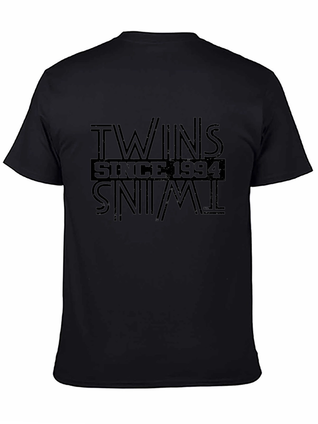 Twins Since 1994 Black Graphic T-Shirt