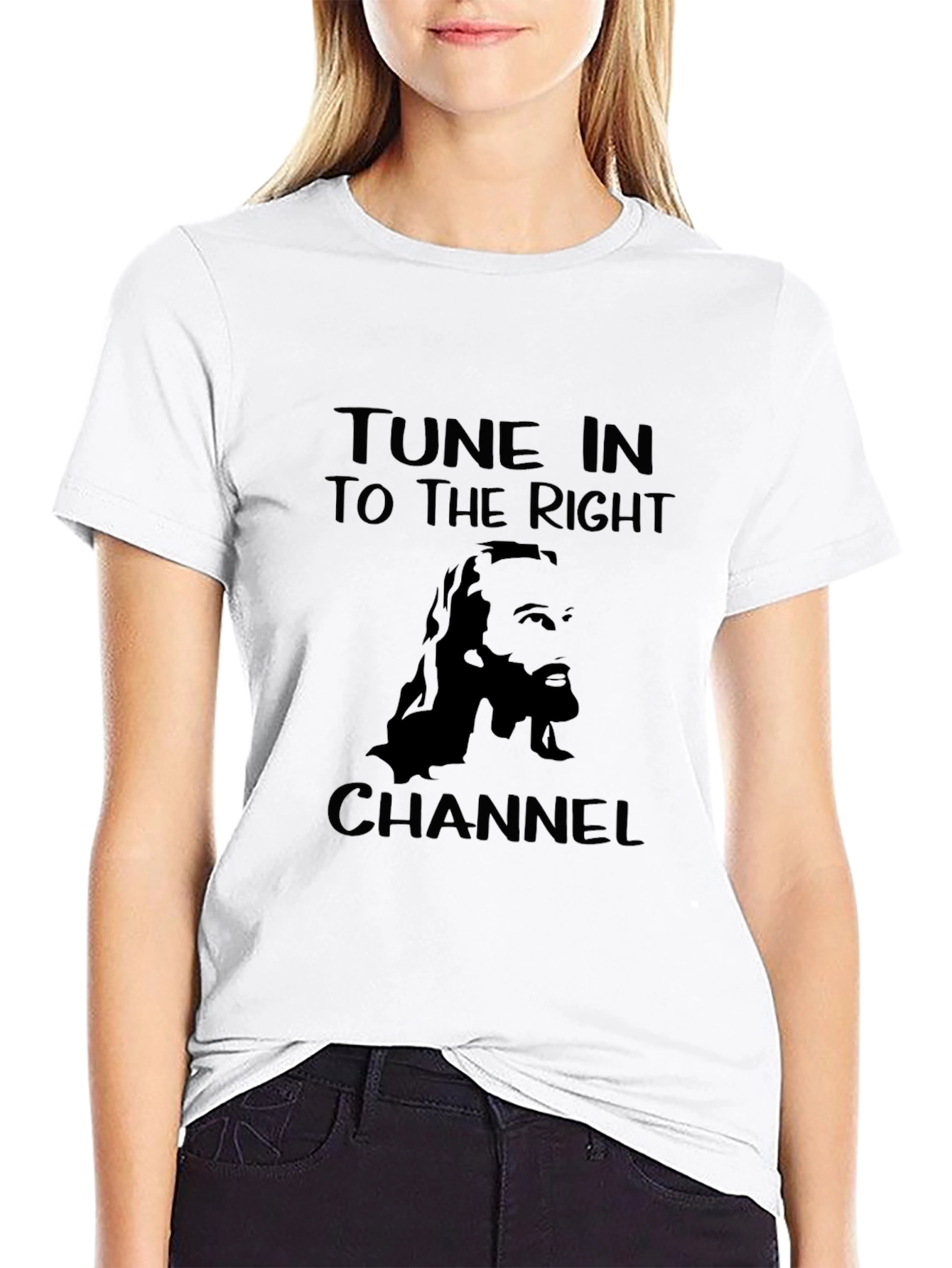 Tune In Right Channel Jesus Graphic Tee