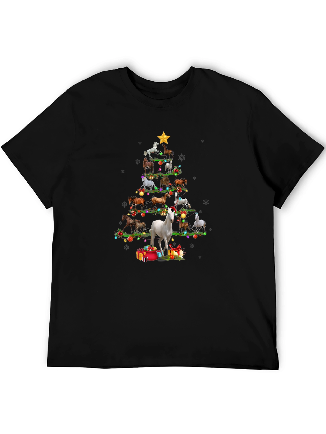 Horse Christmas Tree T-Shirt