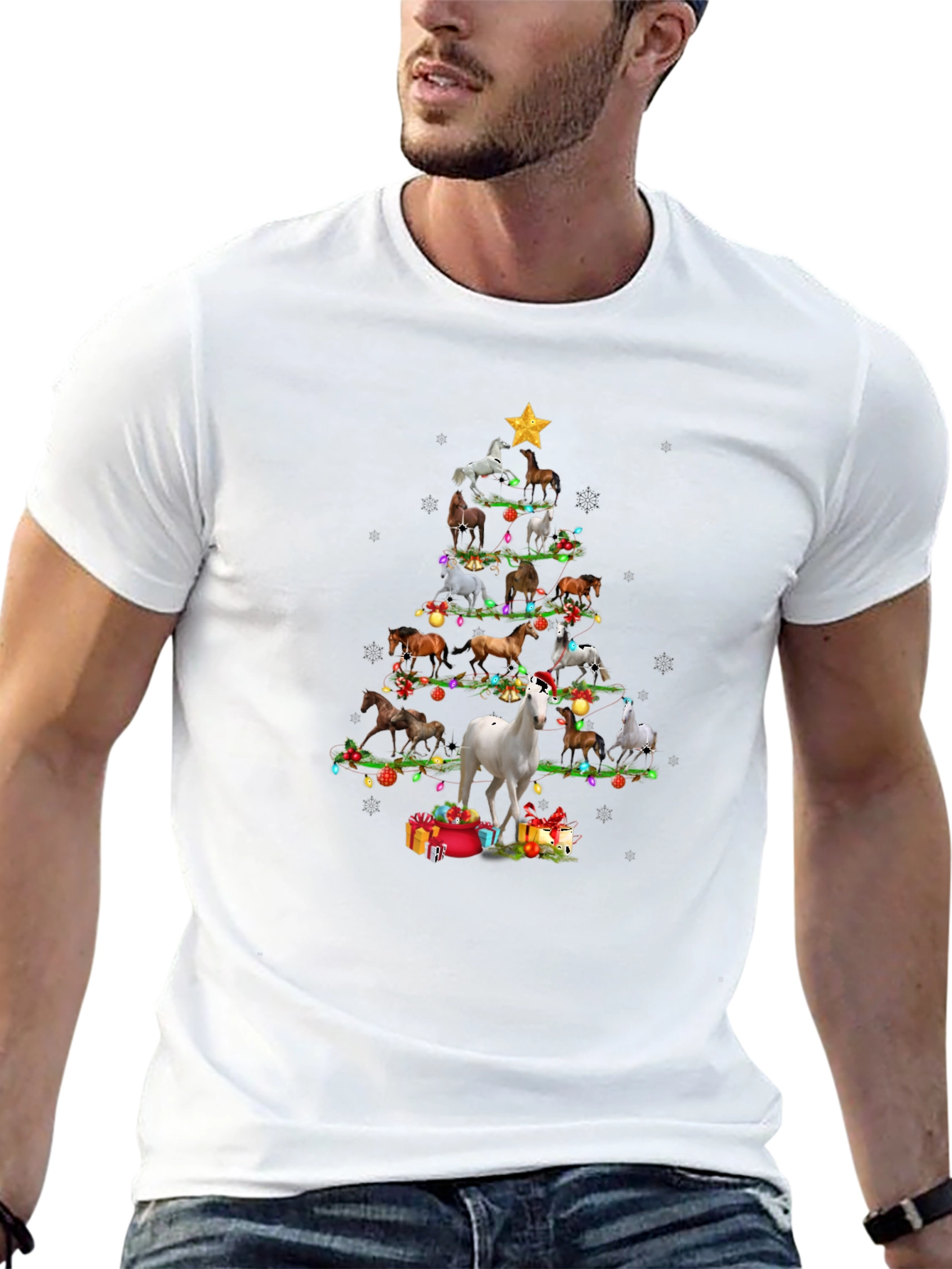 Horse Christmas Tree T-Shirt