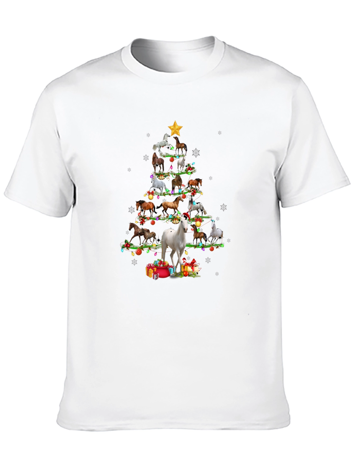 Horse Christmas Tree T-Shirt