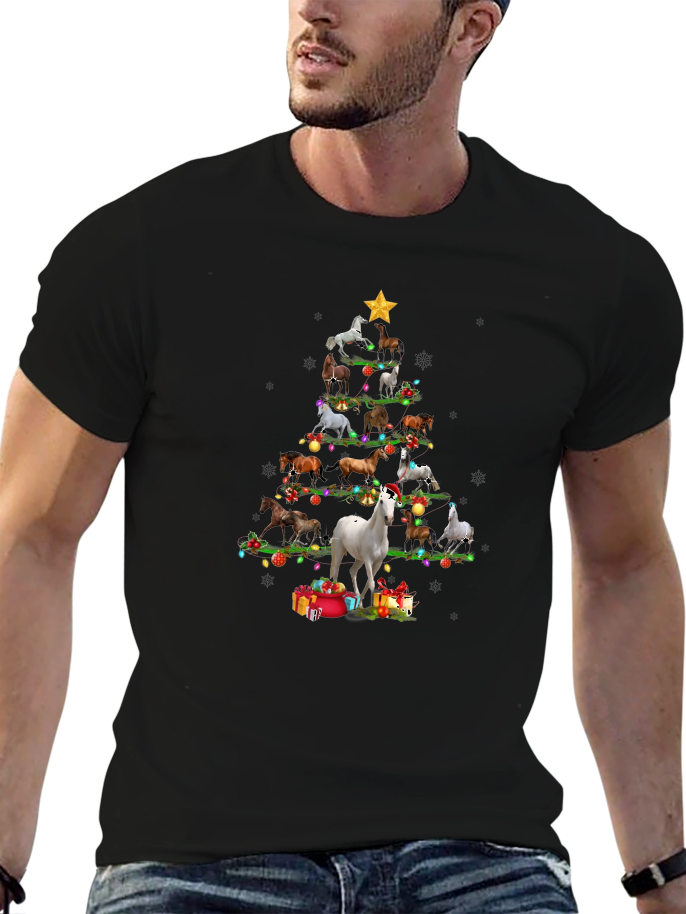 Horse Christmas Tree T-Shirt