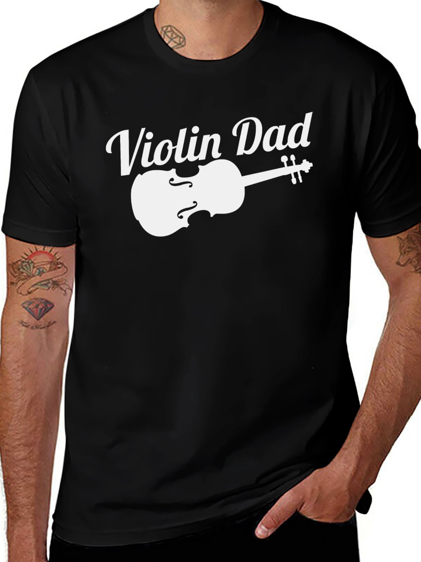 Violin Dad T-Shirt - Musician Fathers Day Tee