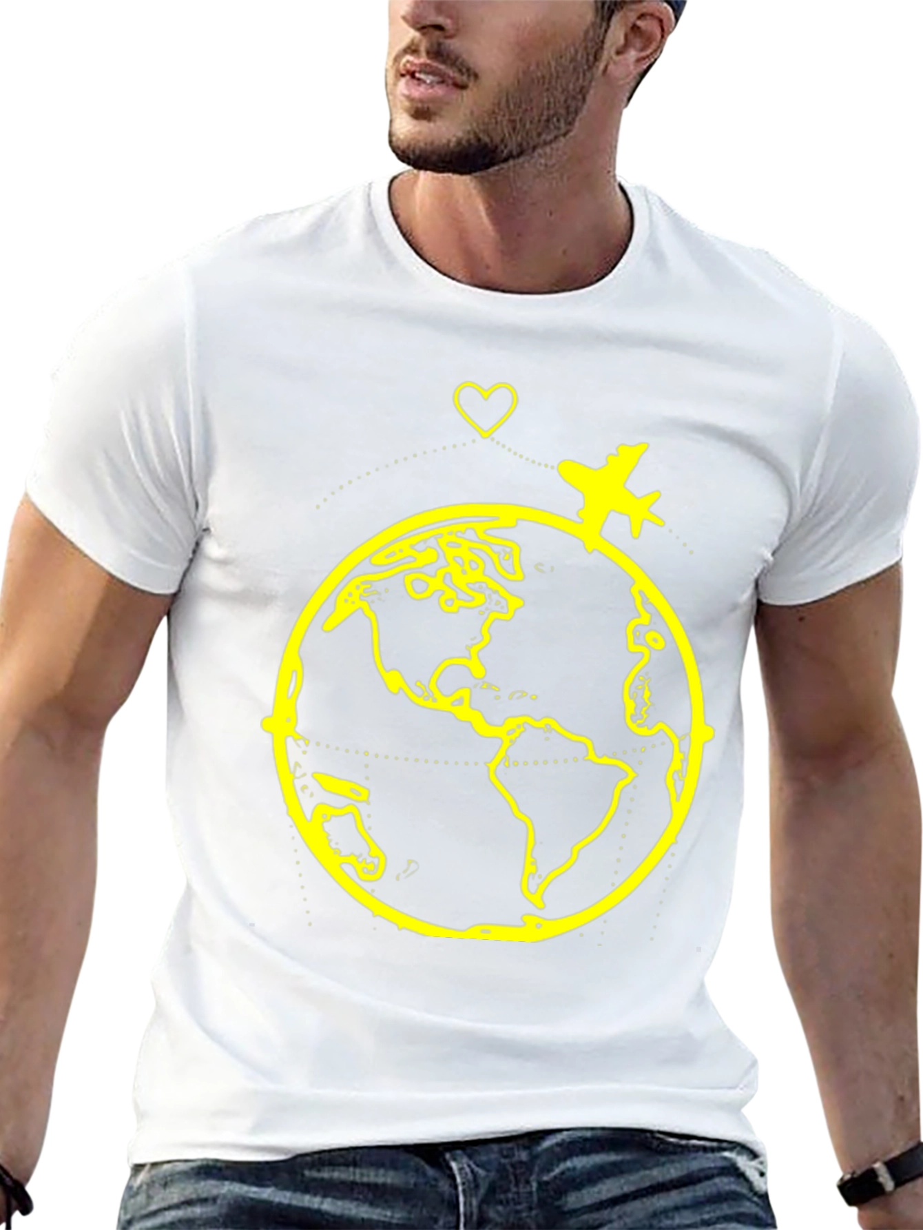 Travel the World Graphic Tee - Black