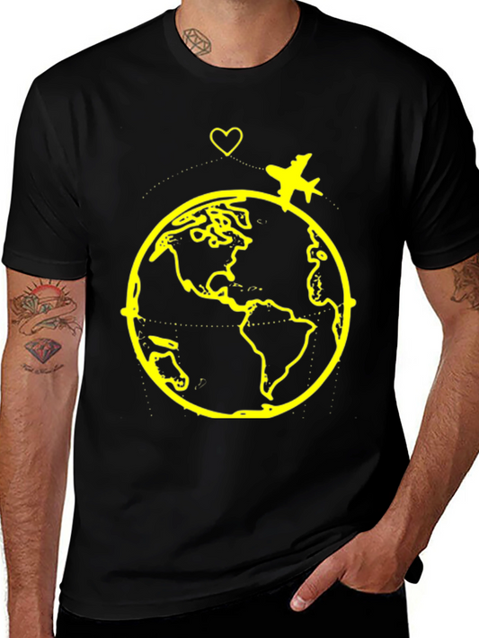 Travel the World Graphic Tee - Black