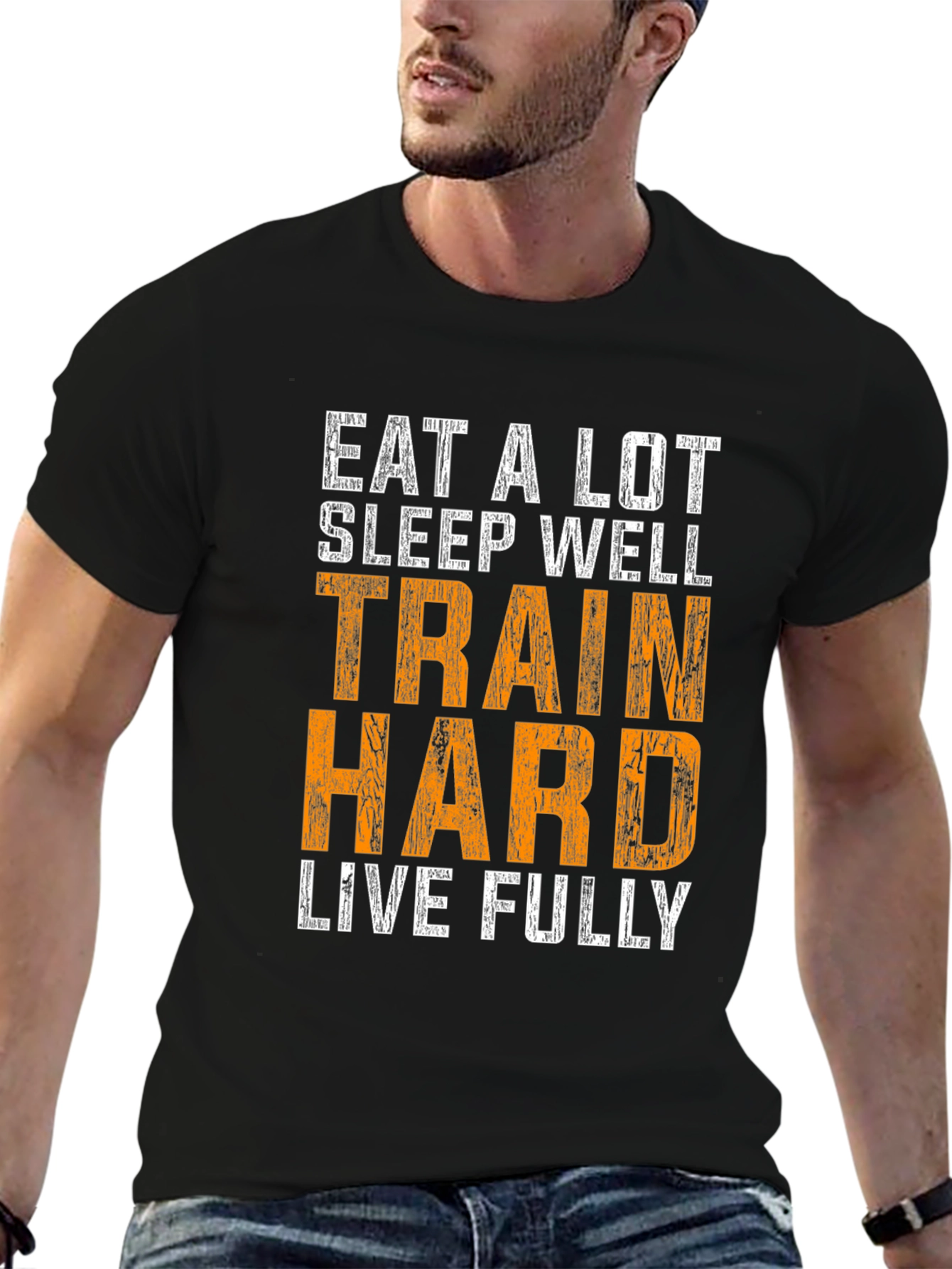 Train Hard Mens Graphic T-Shirt