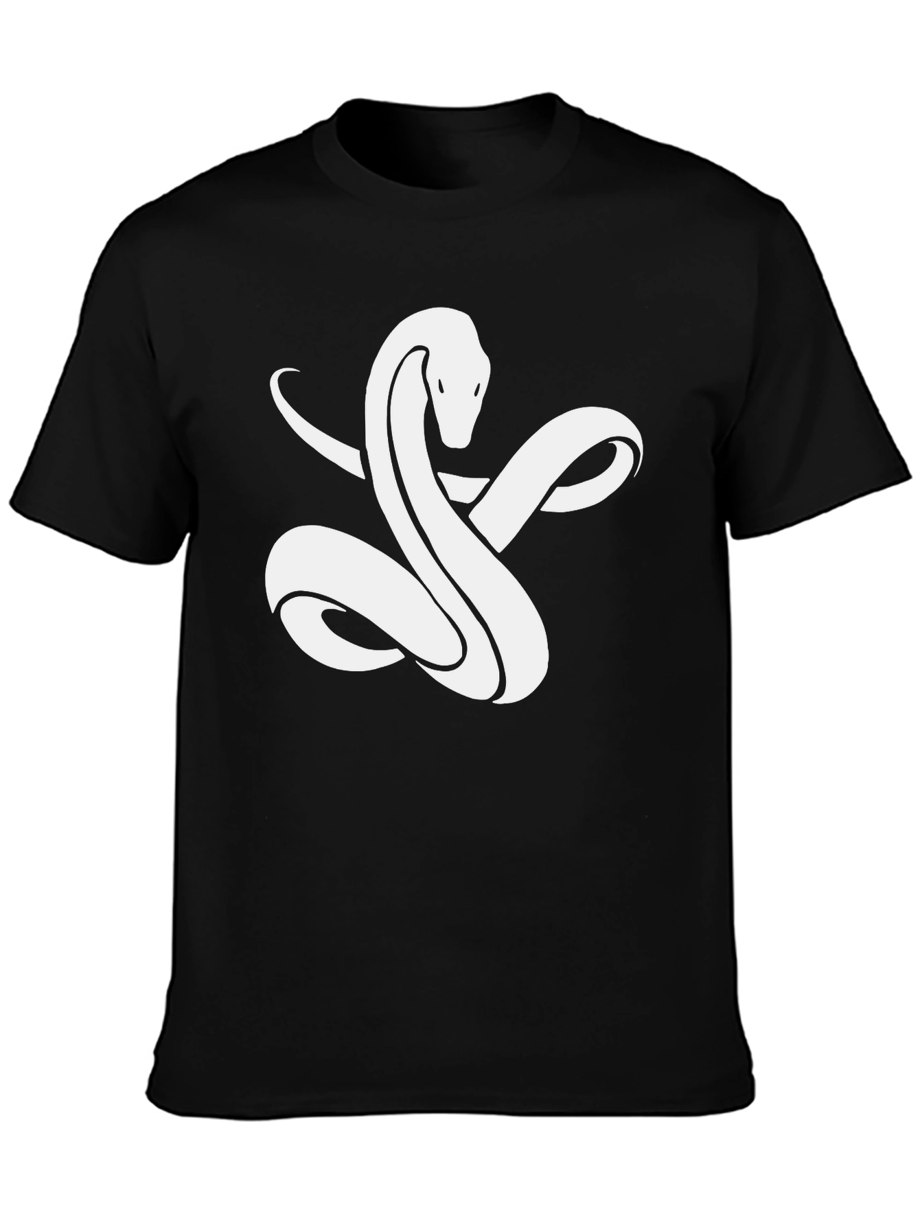 Snake Graphic Tee - Modern Black T-Shirt
