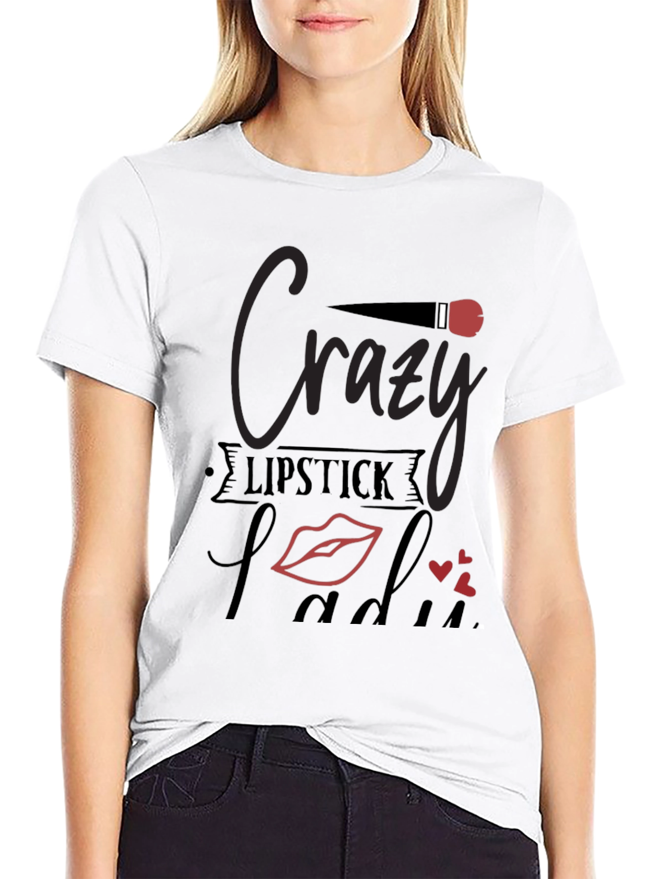 Crazy Lipstick Lady Graphic Tee