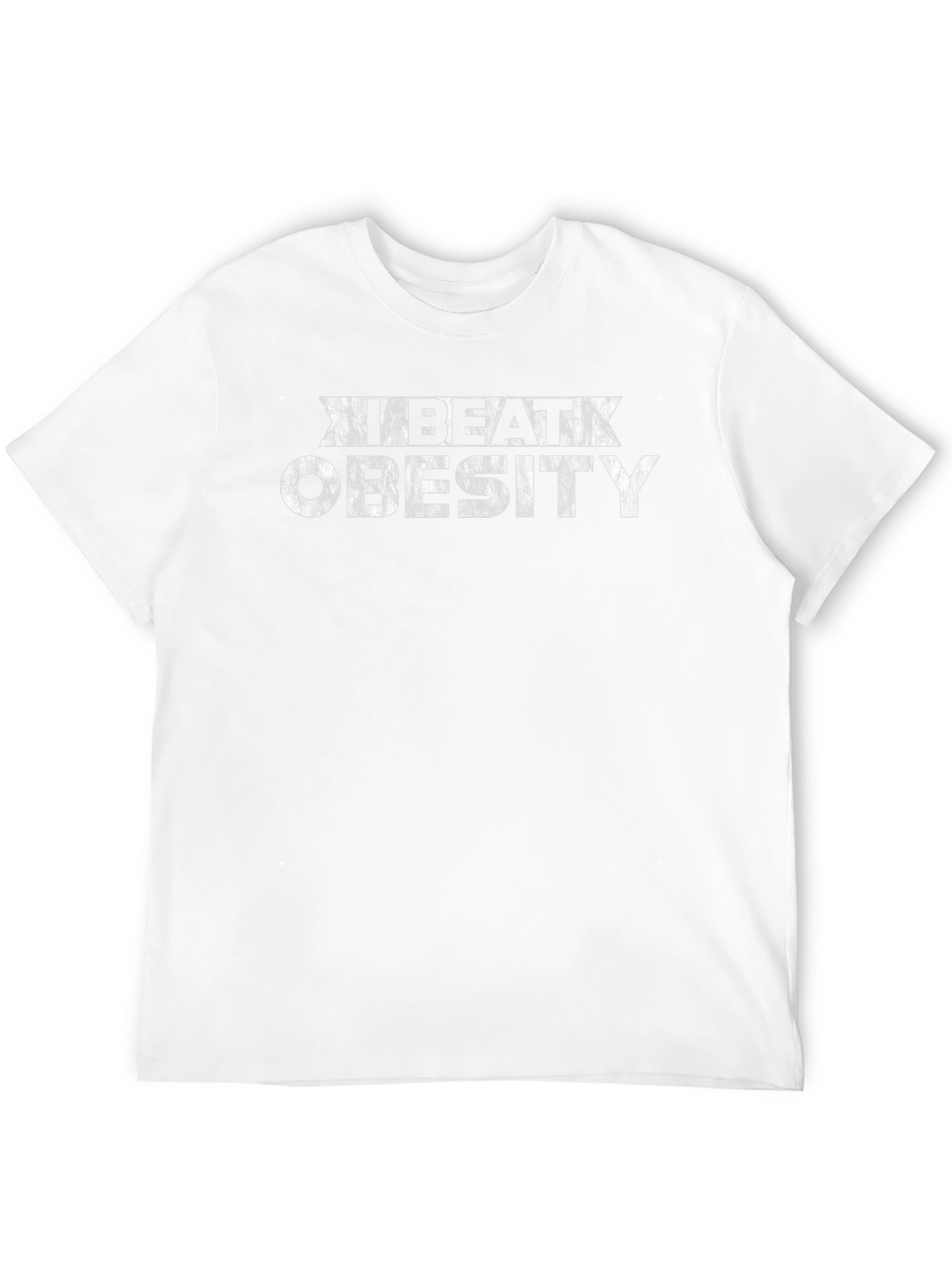 I Beat Obesity Graphic T-Shirt - Black