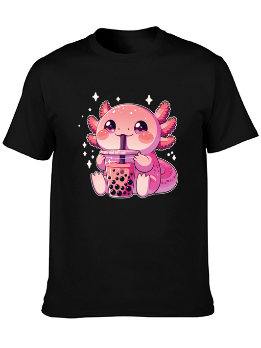 Axolotl Boba Tea Graphic T-Shirt