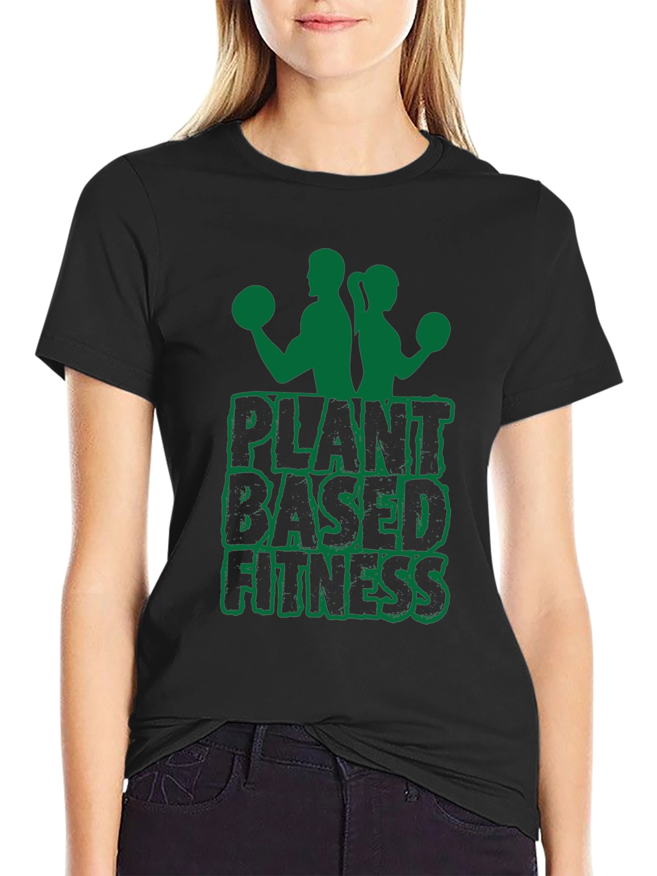 Plant Based Fitness Graphic Tee - Black