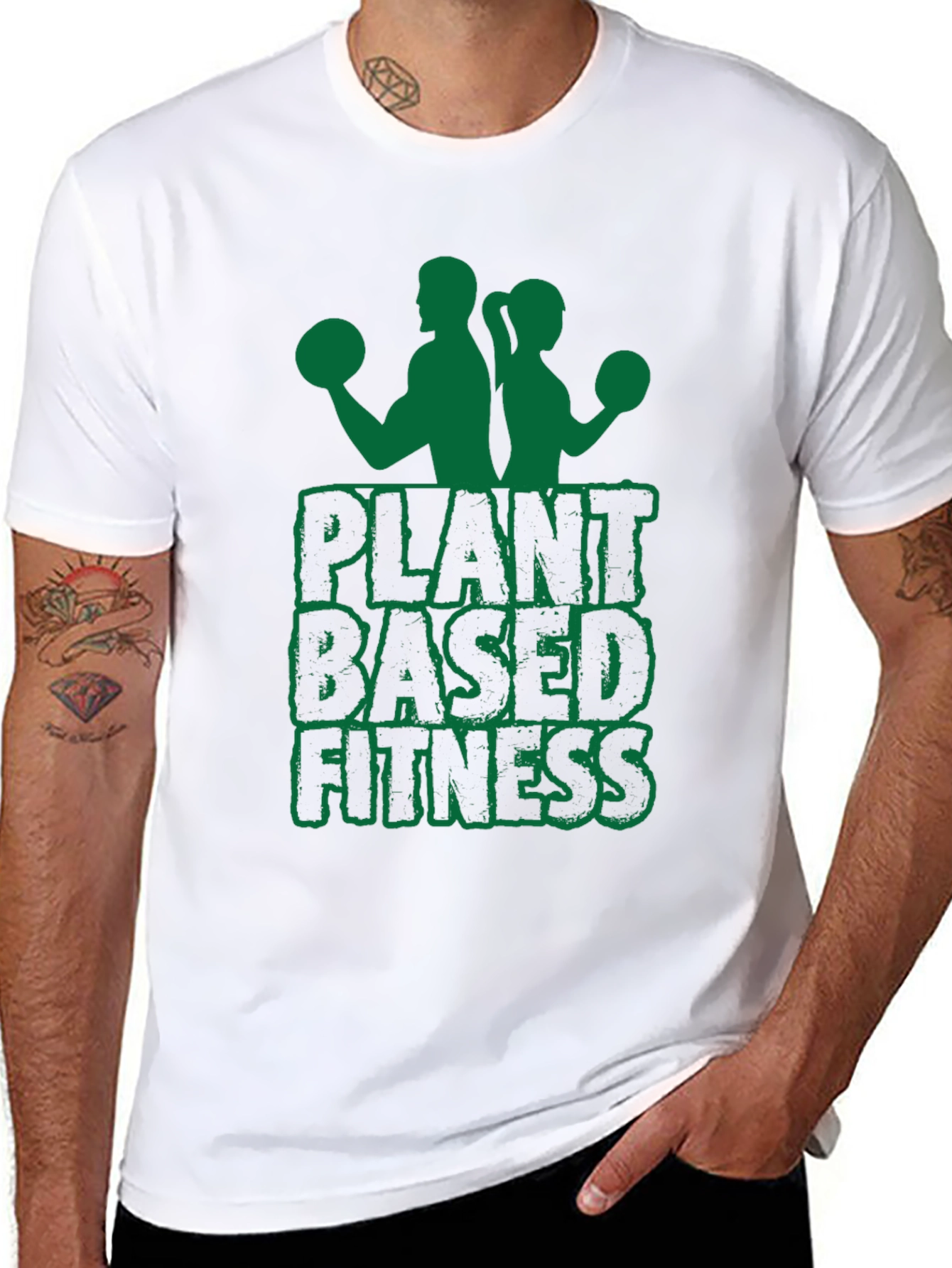 Plant Based Fitness Graphic Tee - Black