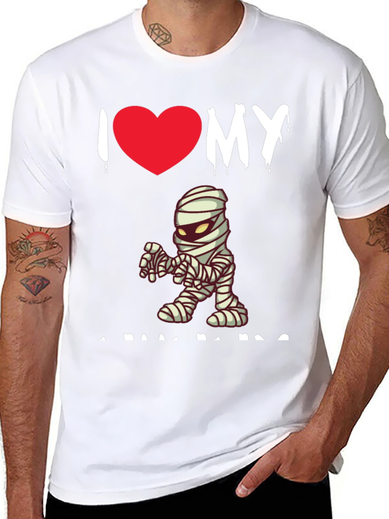 I Heart My Mummy Graphic Tee - Halloween Apparel