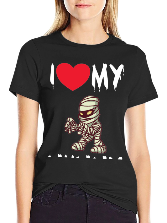 I Heart My Mummy Graphic Tee - Halloween Apparel