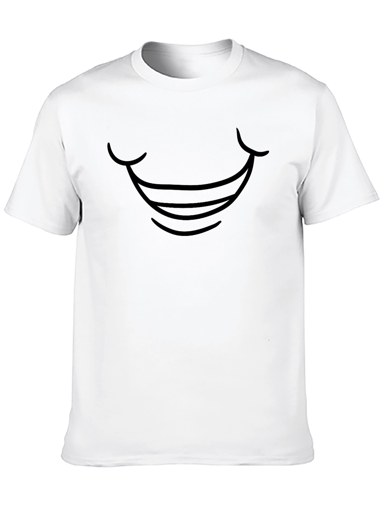 Smiling Face Graphic Black Tee - Unisex