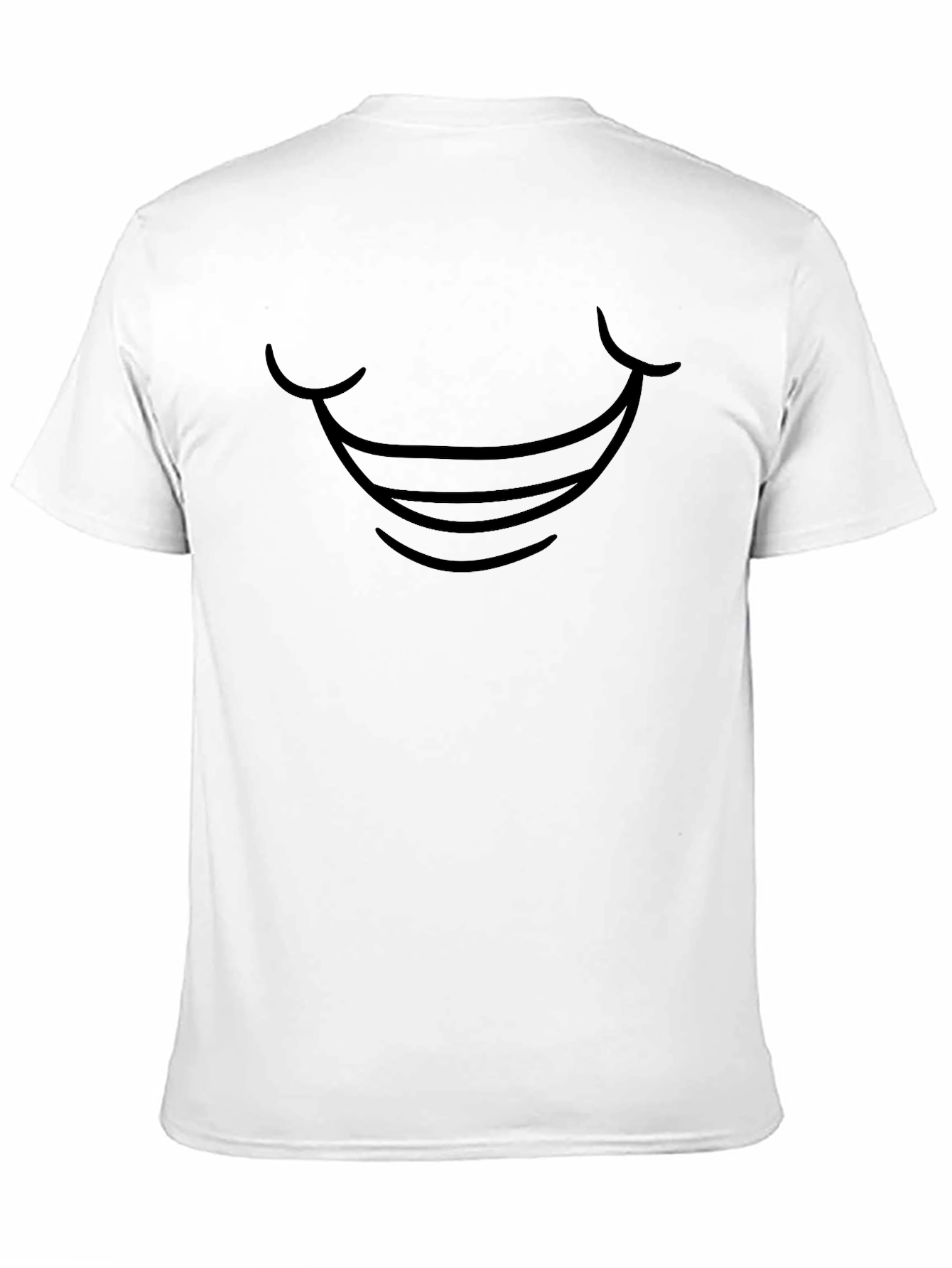 Smiling Face Graphic Black Tee - Unisex