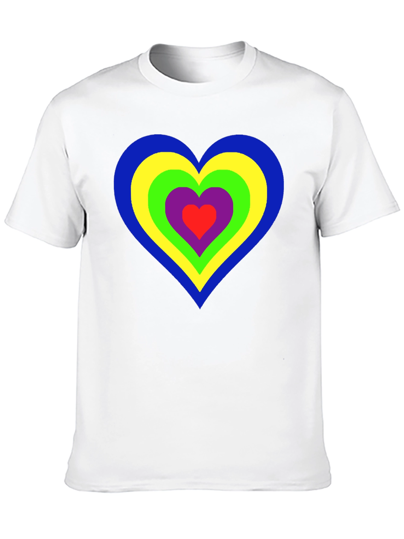 Rainbow Heart Graphic Black T-Shirt