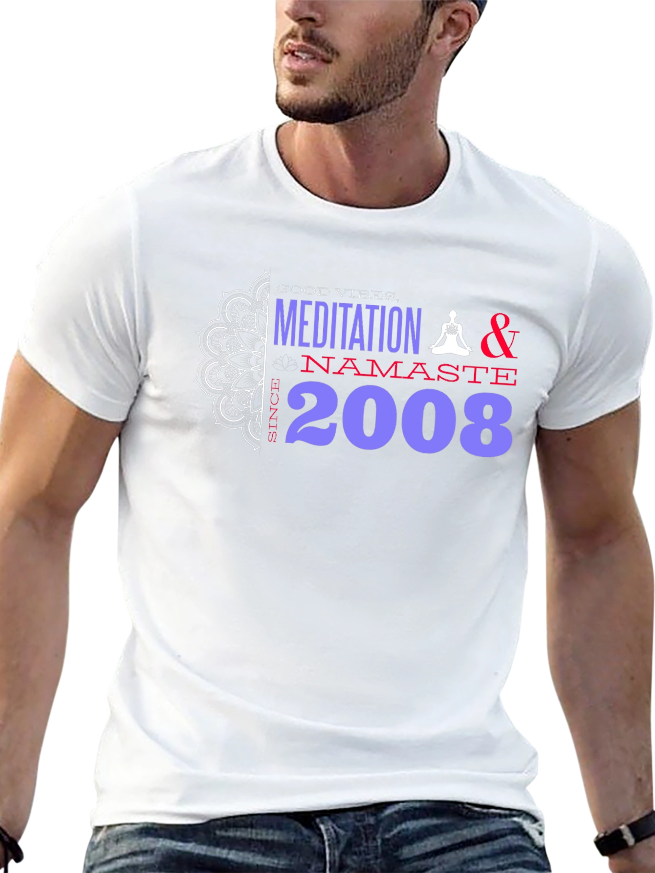 Meditation & Namaste Since 2008 Black T-Shirt