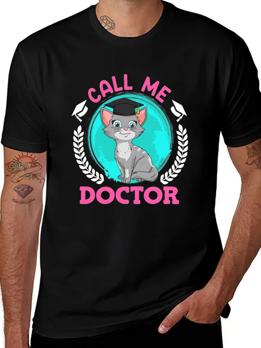 Call Me Doctor Cat Graduation T-Shirt