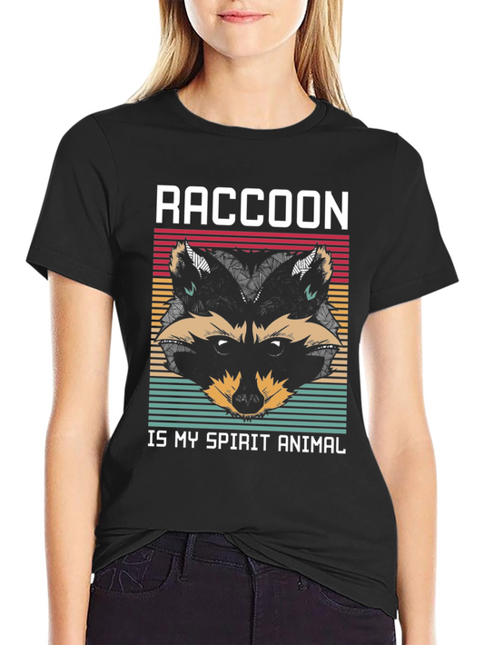 Raccoon Spirit Animal Graphic T-Shirt