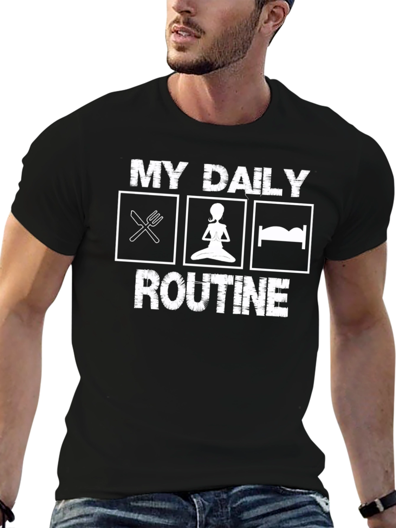 My Daily Routine T-Shirt - Eat Yoga Sleep