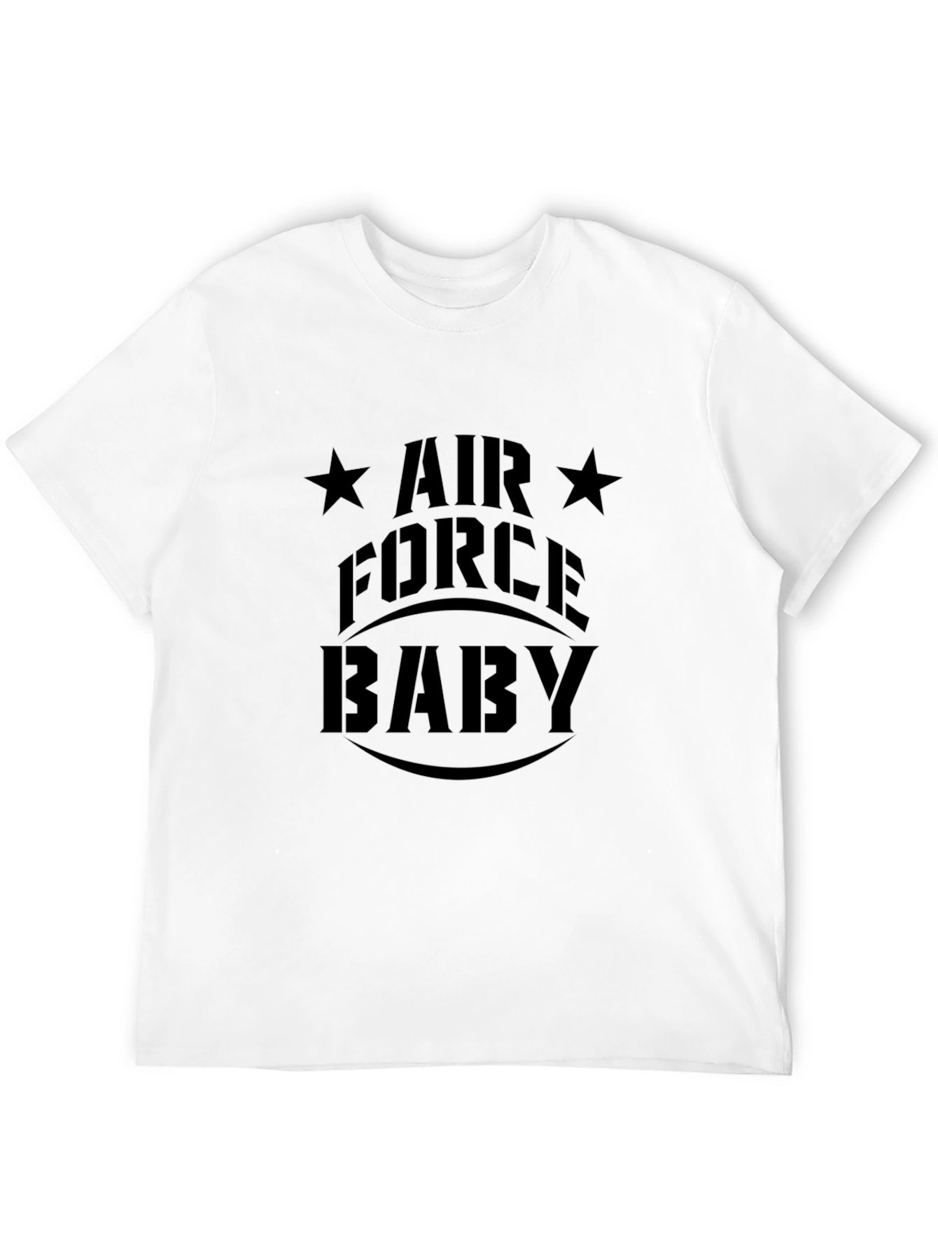 Air Force Baby Mens Black Graphic T-Shirt
