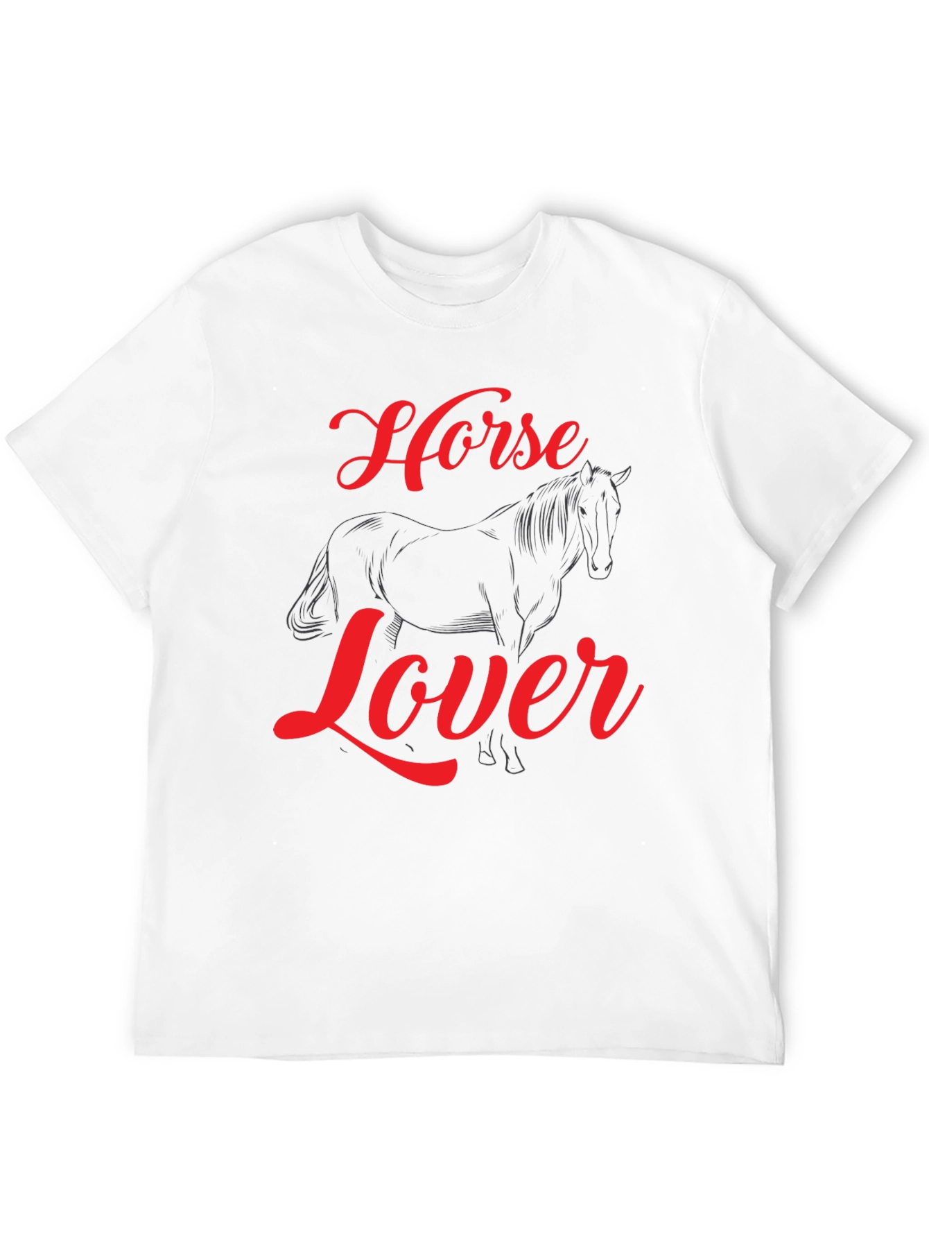 Horse Lover Graphic Tee - Black Cotton T-Shirt
