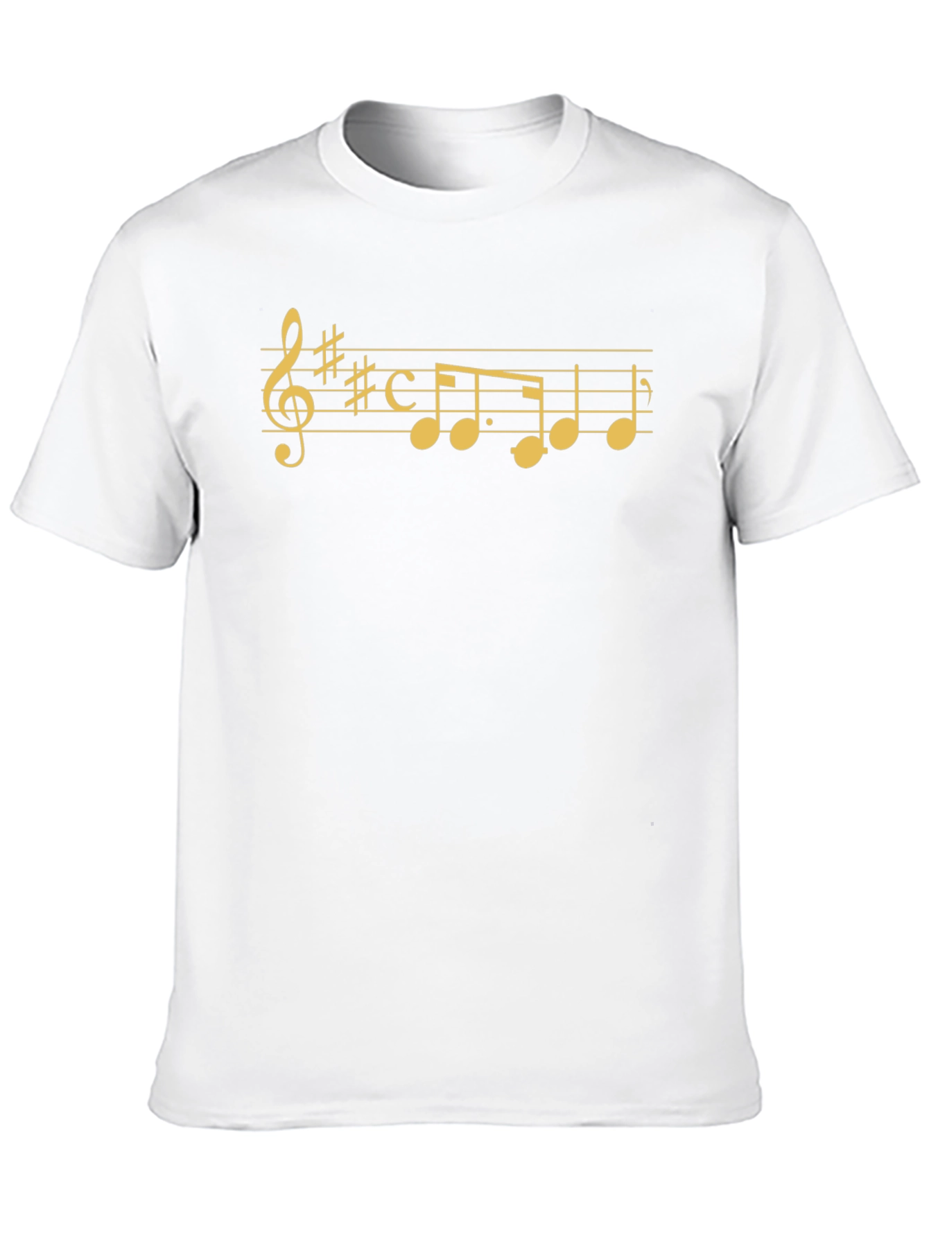 Musical Note Graphic Tee - Stylish Black Cotton T-Shirt