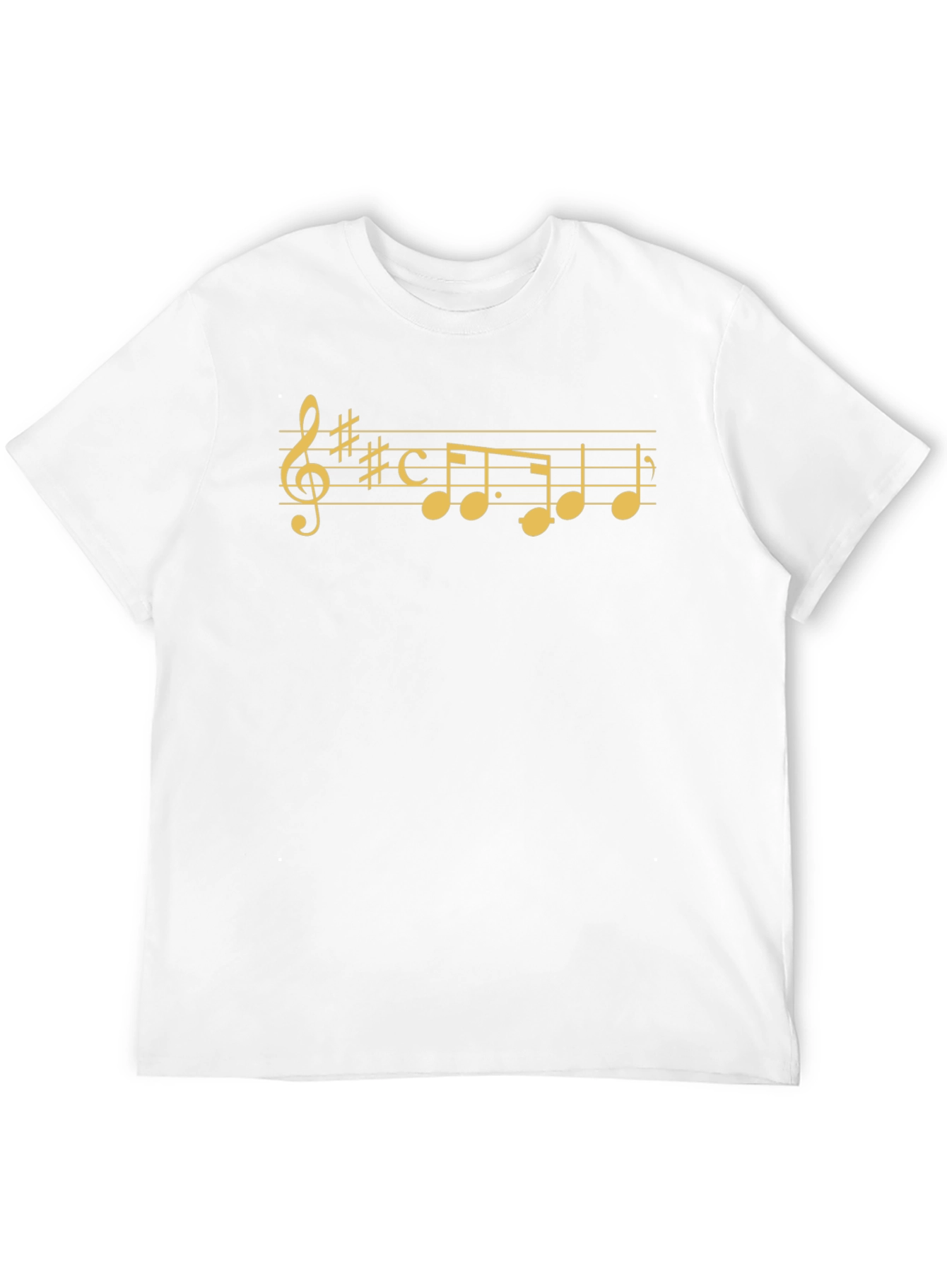 Musical Note Graphic Tee - Stylish Black Cotton T-Shirt