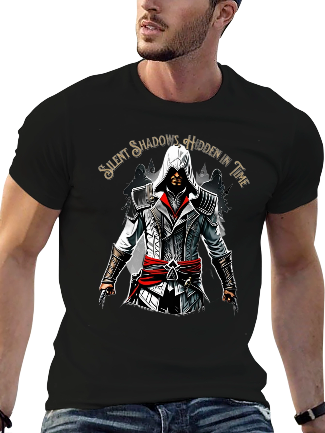 Assassins Creed Graphic Print Black T-Shirt