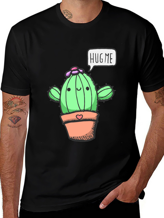 Hug Me Cactus T-Shirt - Cute & Comfy Tee