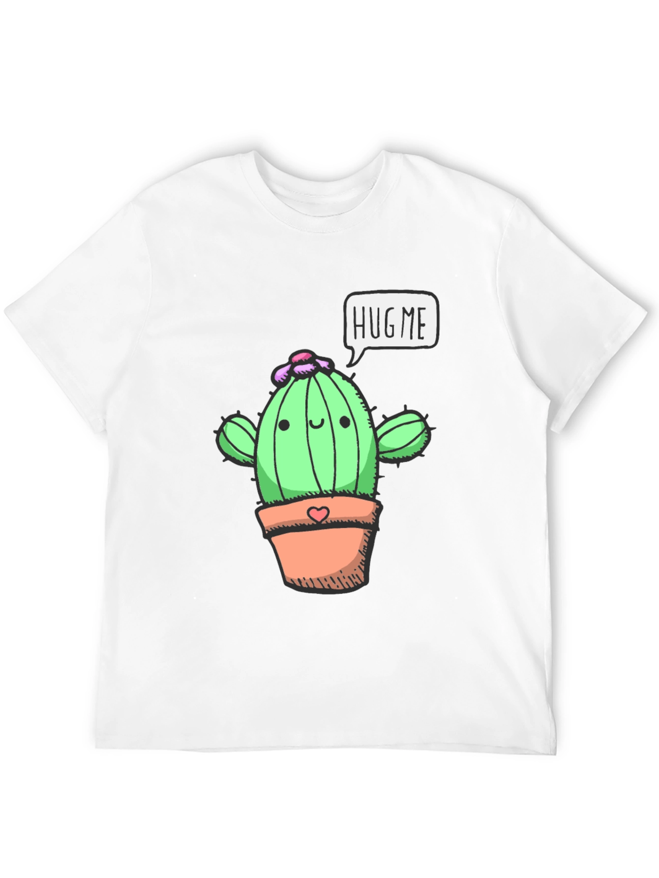 Hug Me Cactus T-Shirt - Cute & Comfy Tee