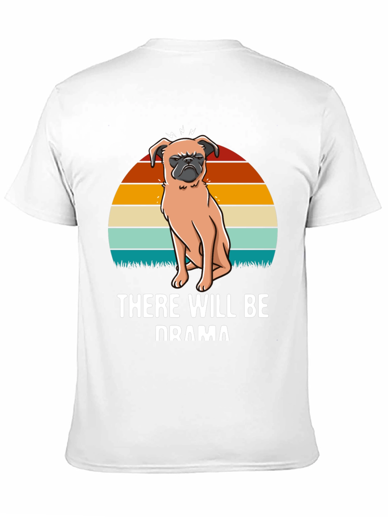 Drama Pug Graphic Tee - Unisex Black T-Shirt