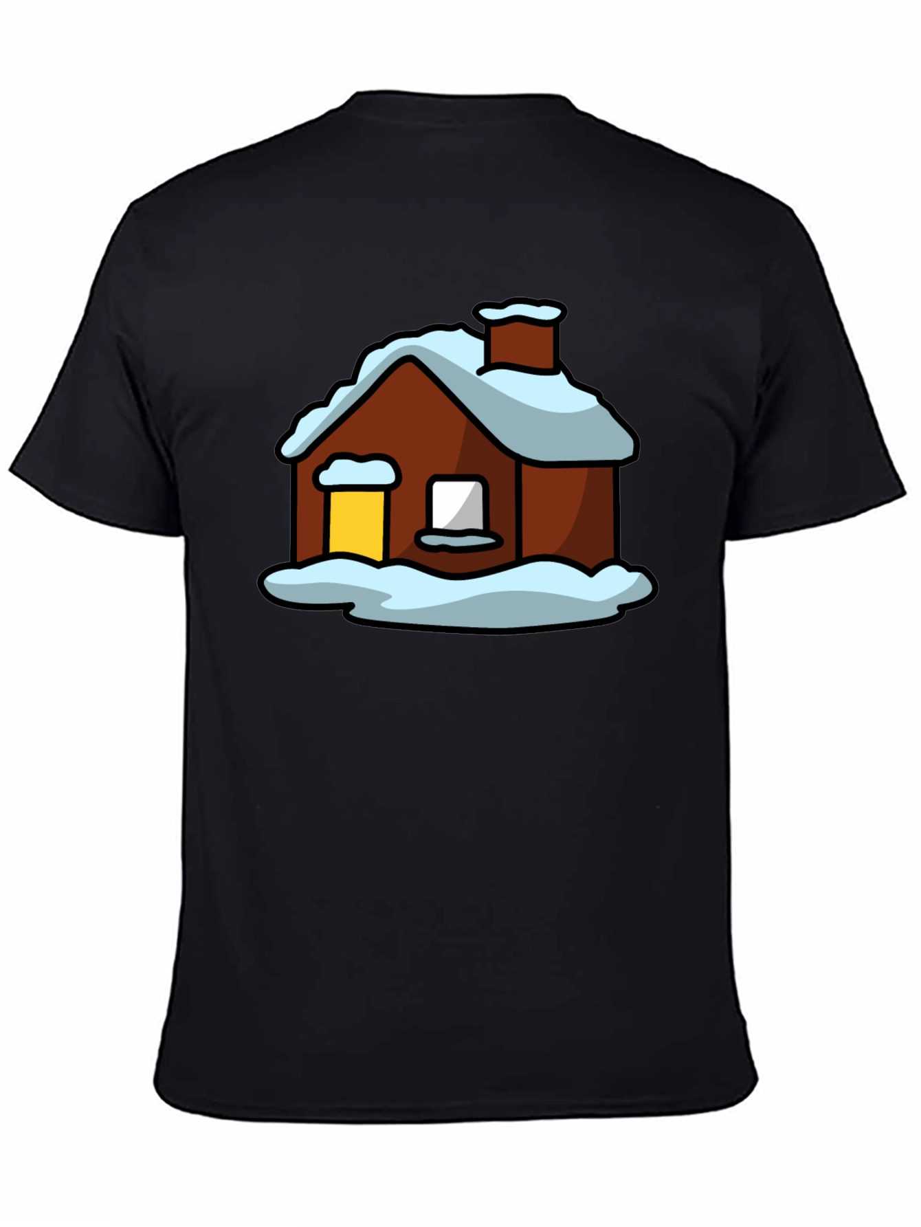 Winter Cabin Graphic Tee - Cozy Holiday Shirt