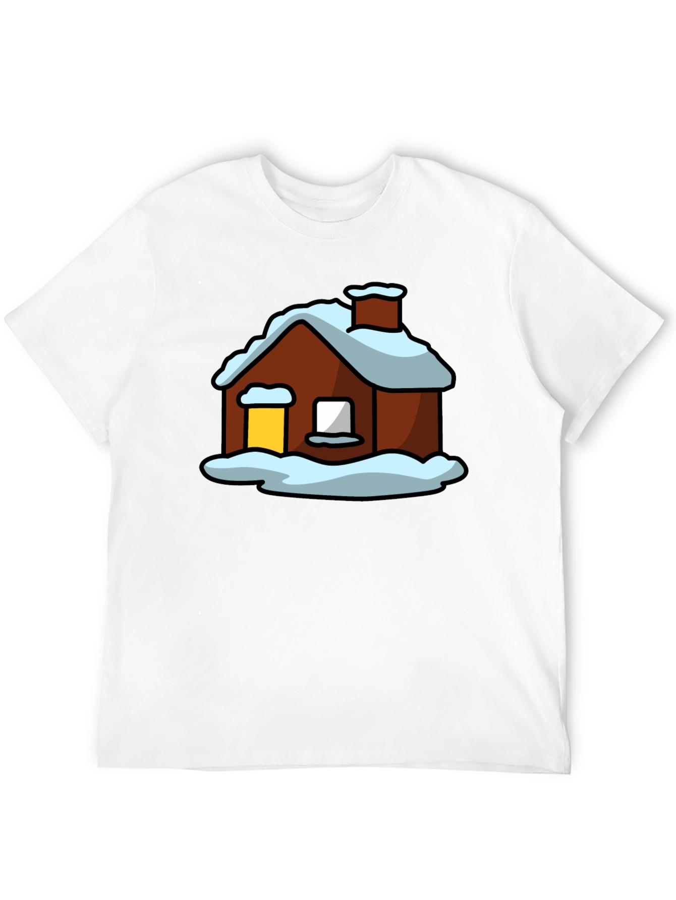 Winter Cabin Graphic Tee - Cozy Holiday Shirt