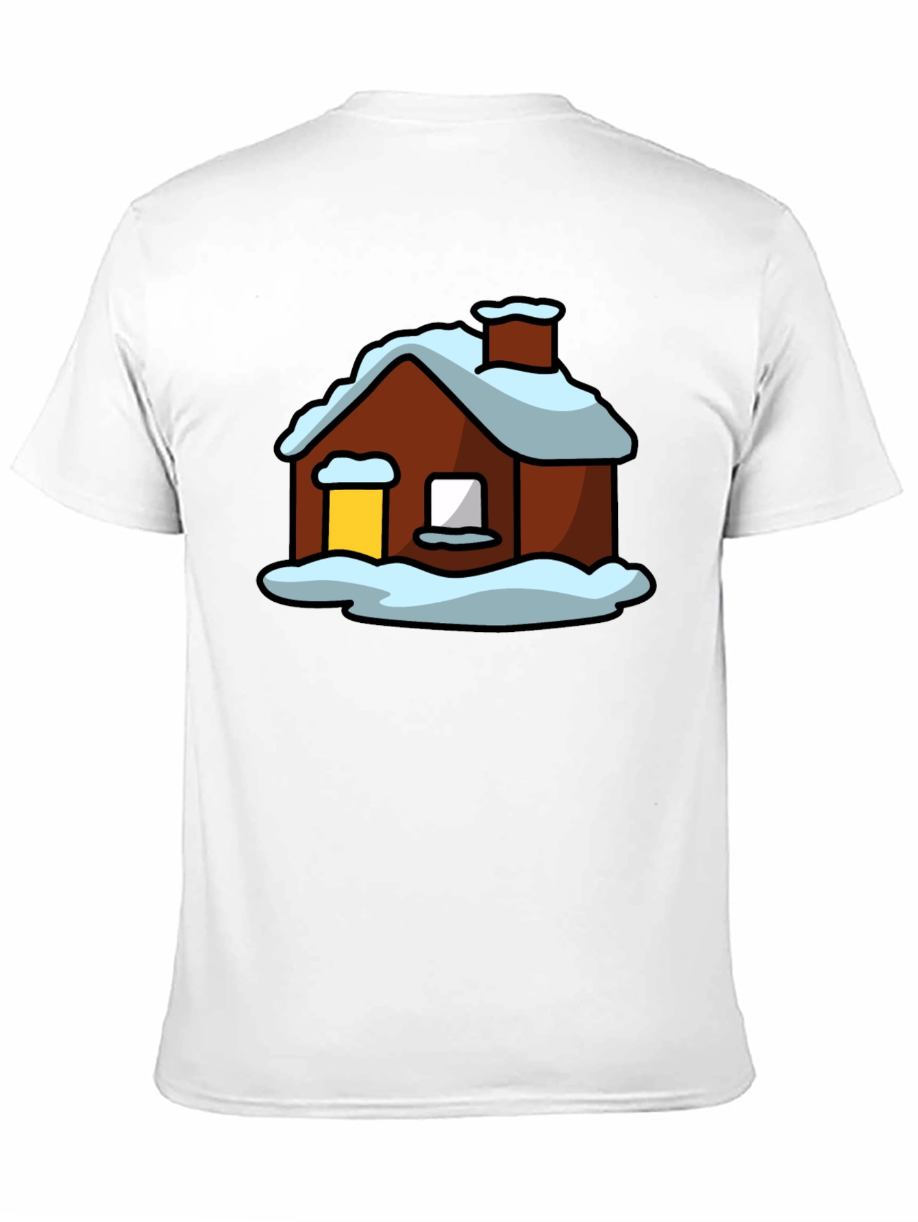 Winter Cabin Graphic Tee - Cozy Holiday Shirt