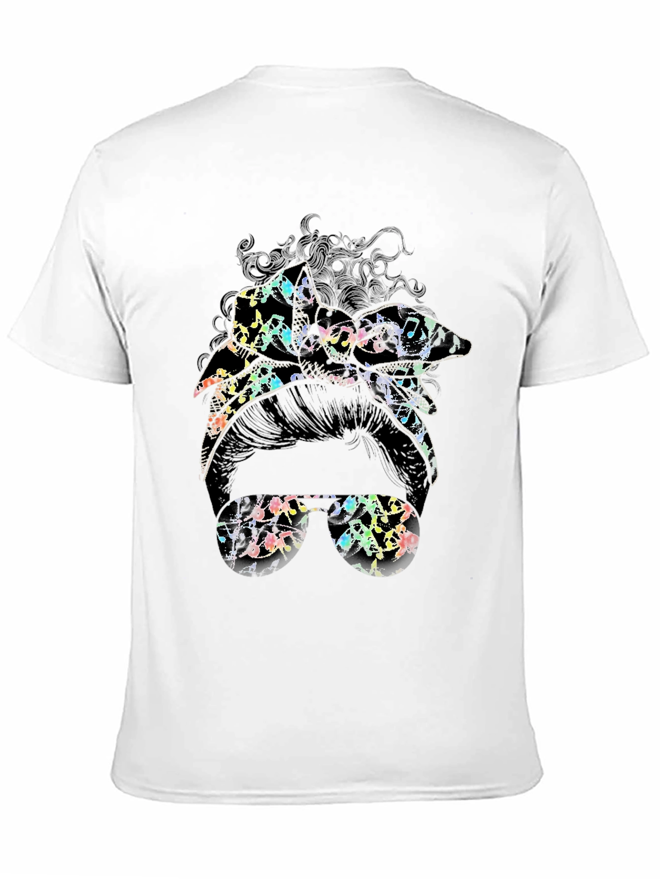 Music Note Messy Bun T-Shirt