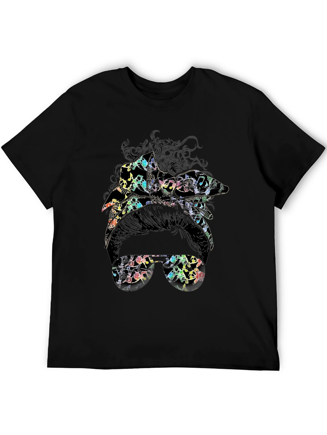 Music Note Messy Bun T-Shirt