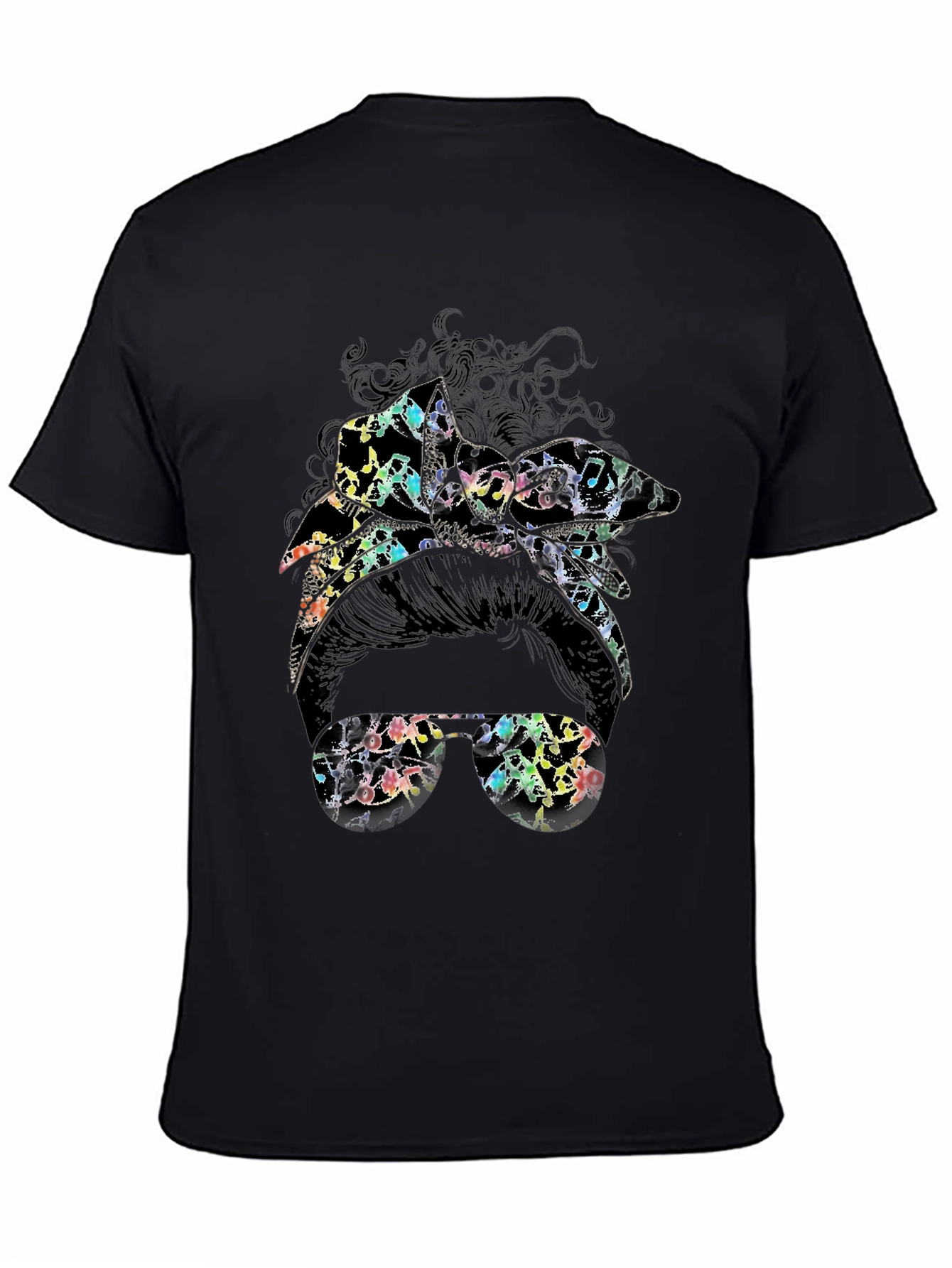 Music Note Messy Bun T-Shirt