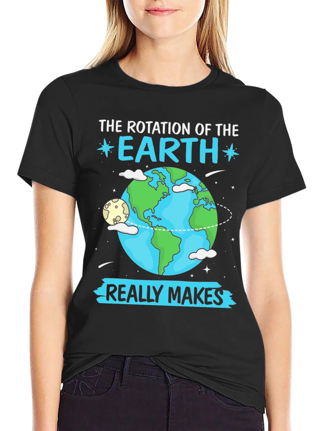 Earth Rotation Graphic T-Shirt