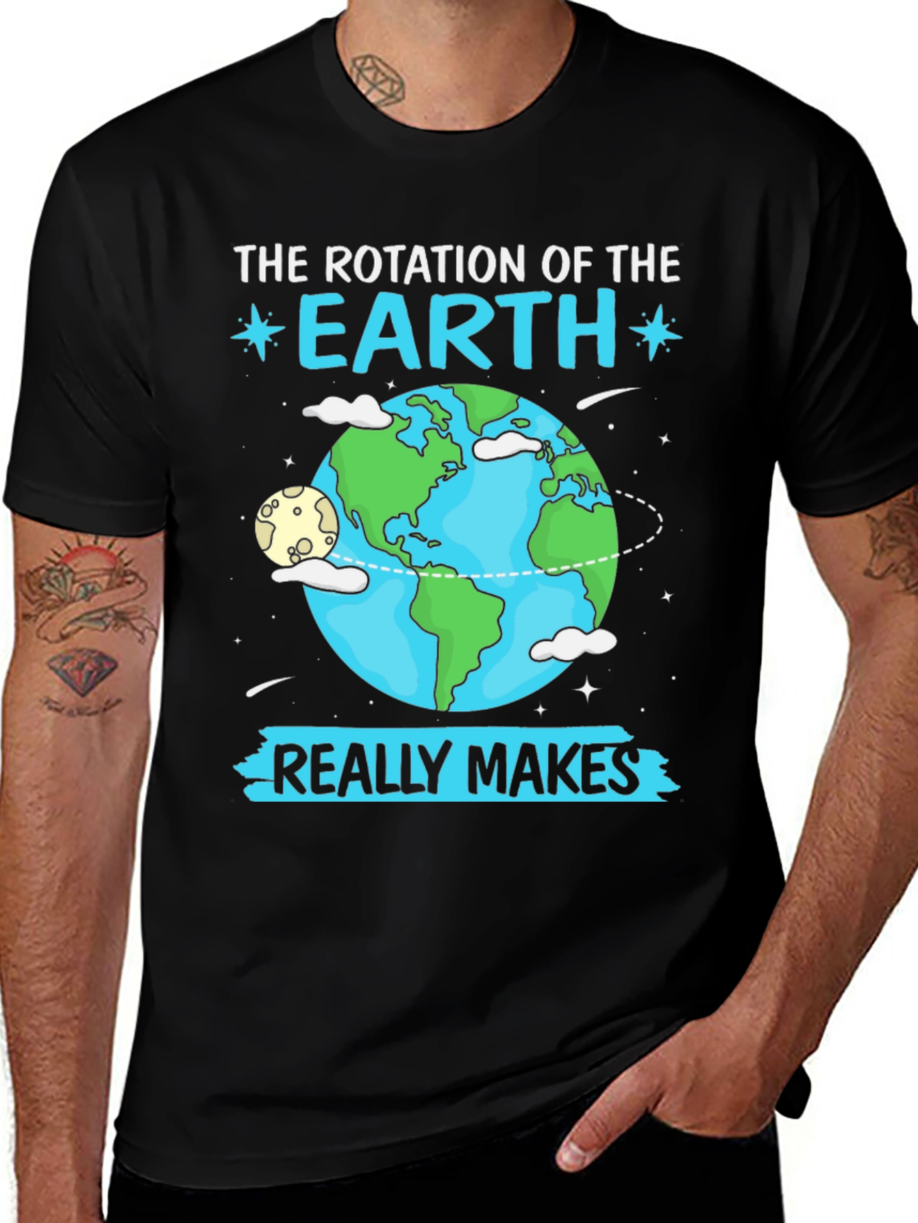Earth Rotation Graphic T-Shirt